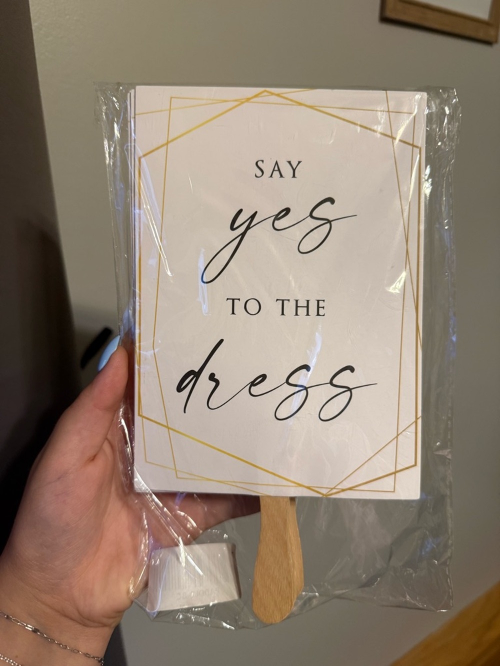 Say Yes To The Dress Decorative Sign - White & Gold